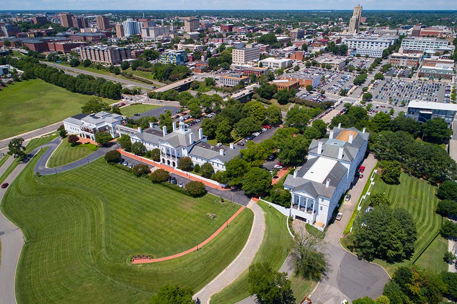 Contact - Aerial View Of Downtown Richmond Virginia
